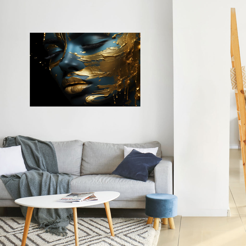 GLOWING ELEGANCE Peel and Stick Horizontal Poster