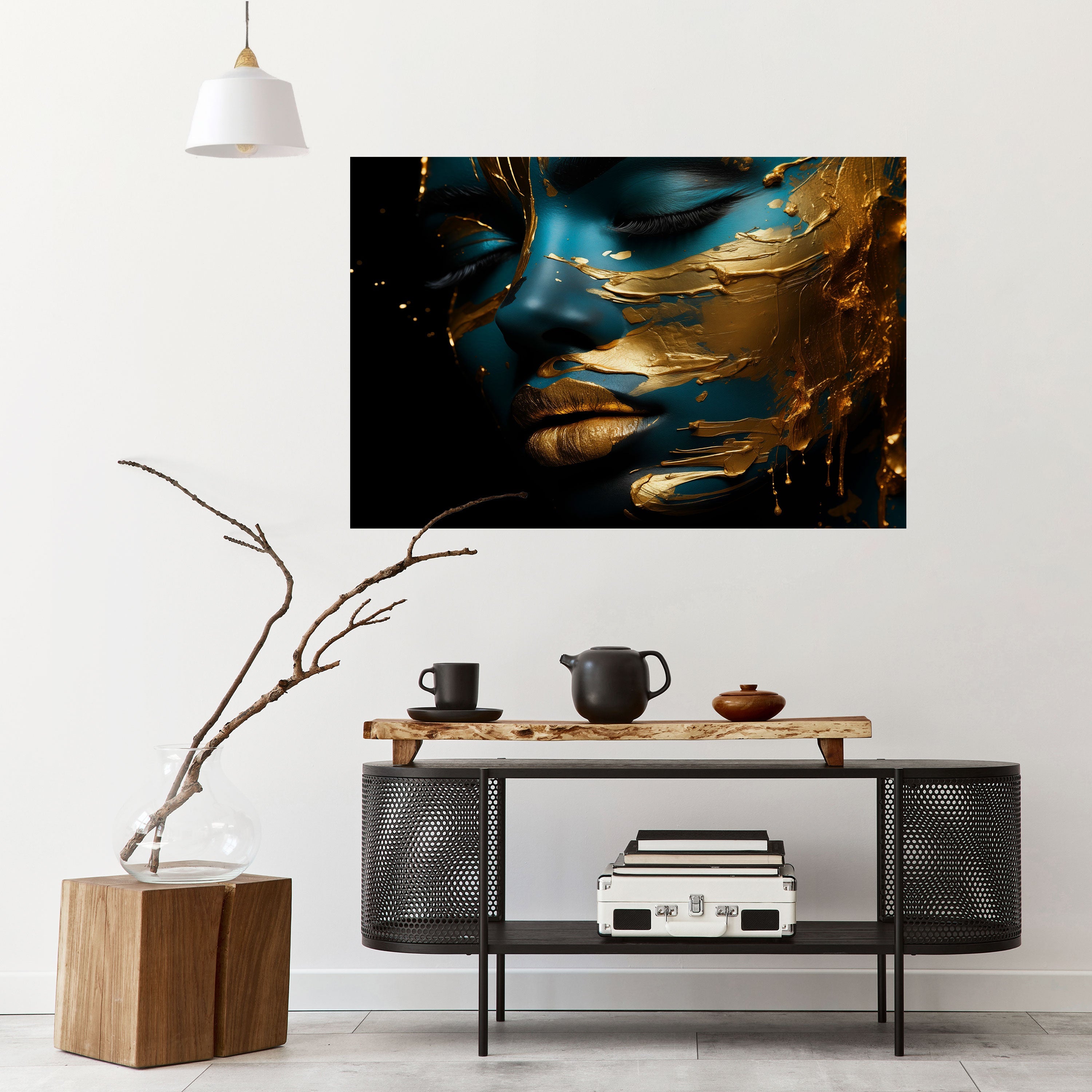 GLOWING ELEGANCE Peel and Stick Horizontal Poster