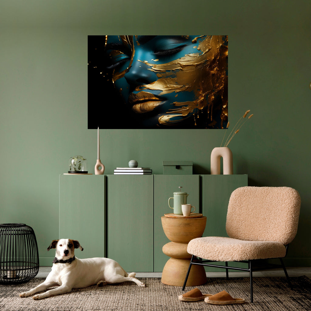 GLOWING ELEGANCE Peel and Stick Horizontal Poster