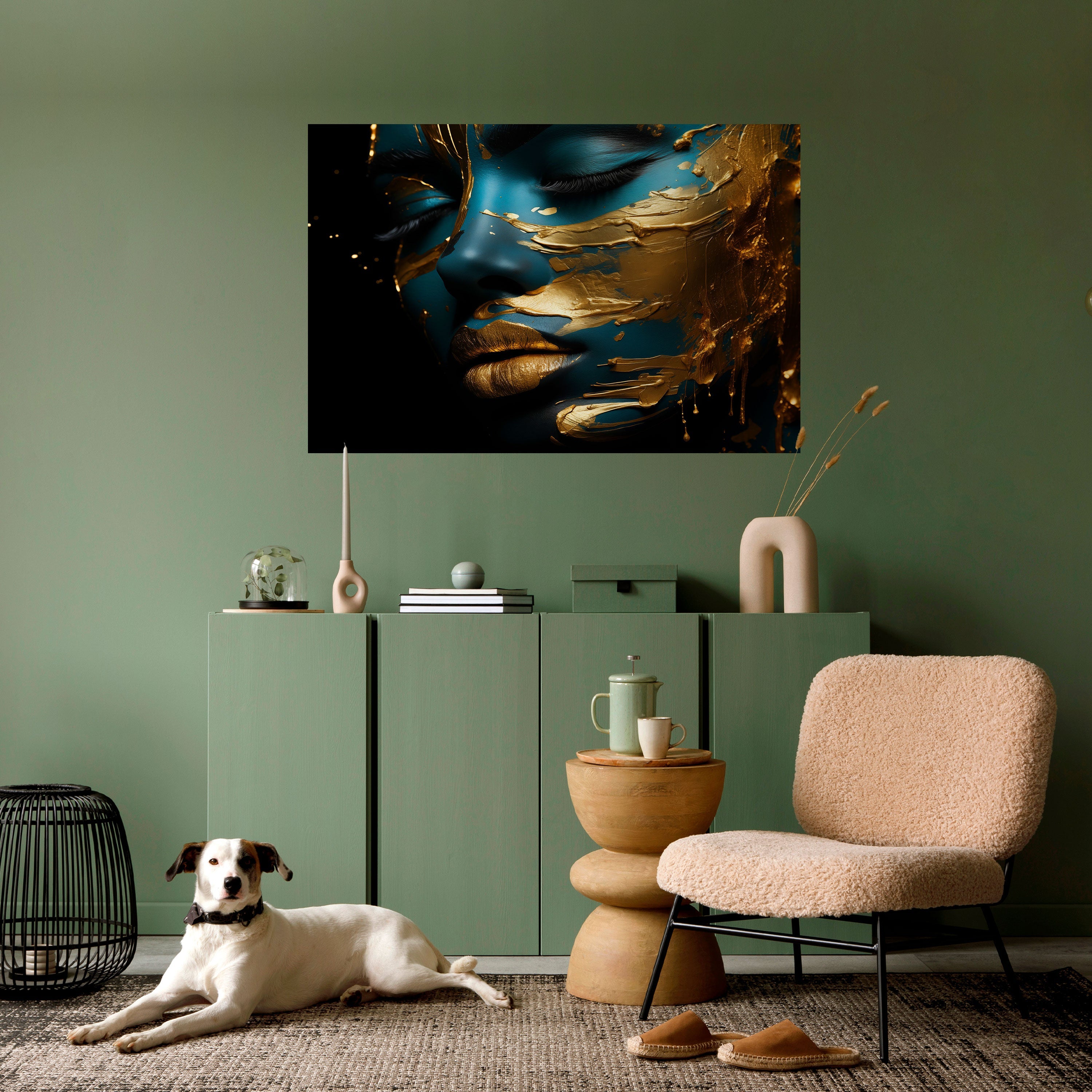 GLOWING ELEGANCE Peel and Stick Horizontal Poster