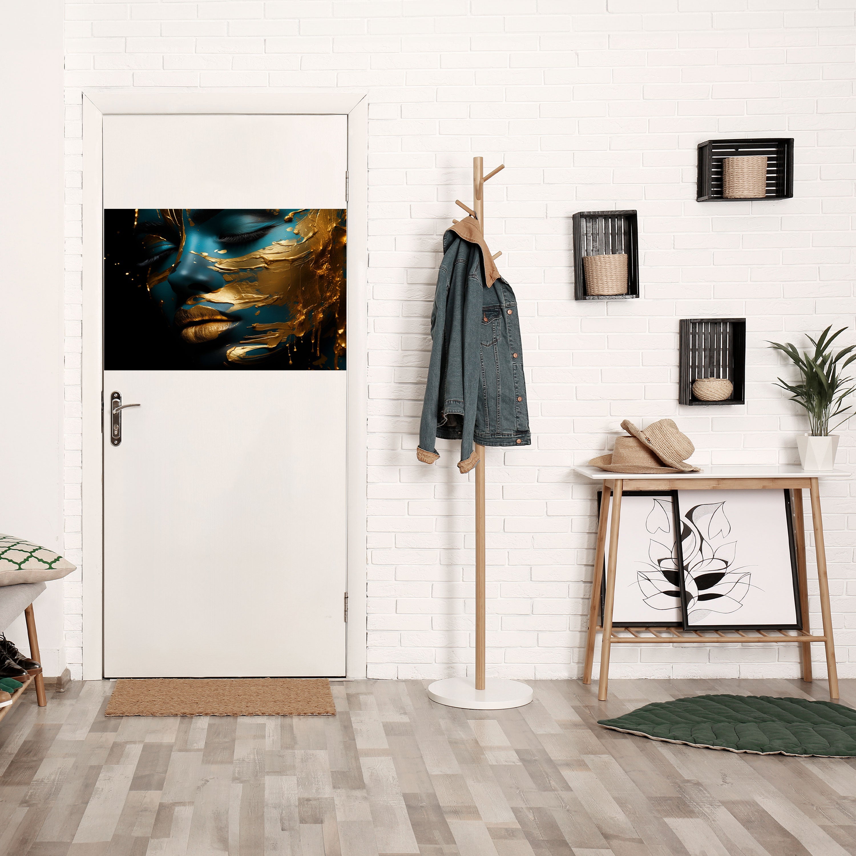 GLOWING ELEGANCE Peel and Stick Horizontal Poster