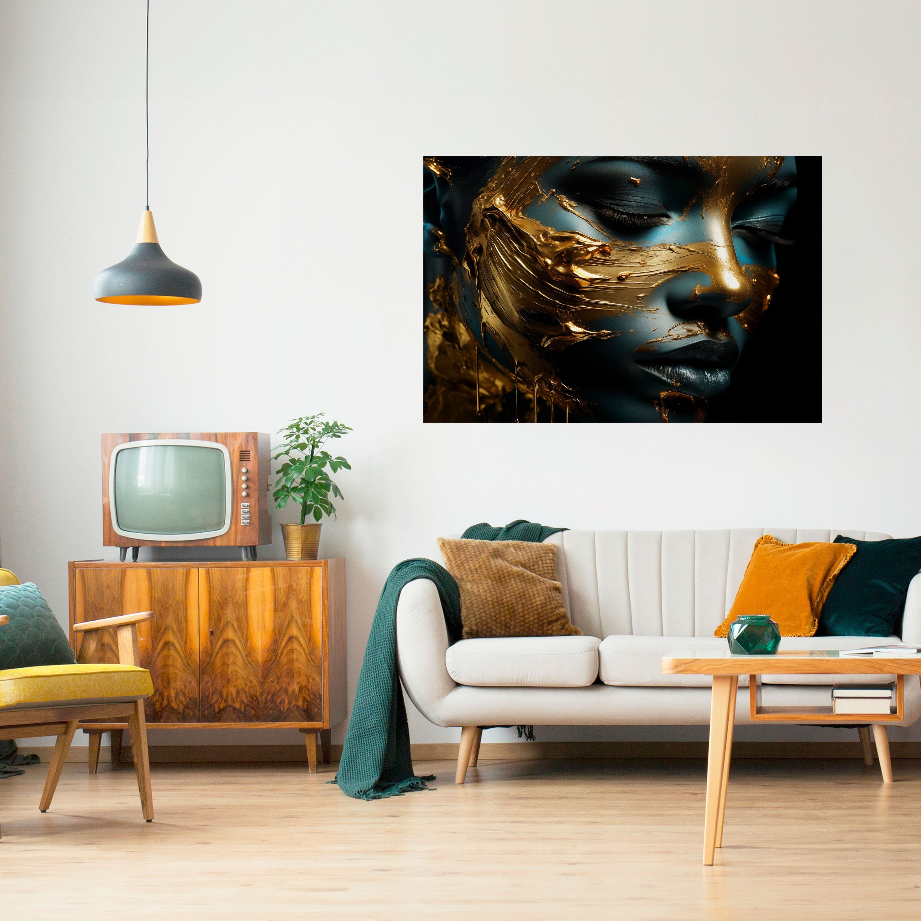 LUSTROUS BEAUTY Peel and Stick Horizontal Poster