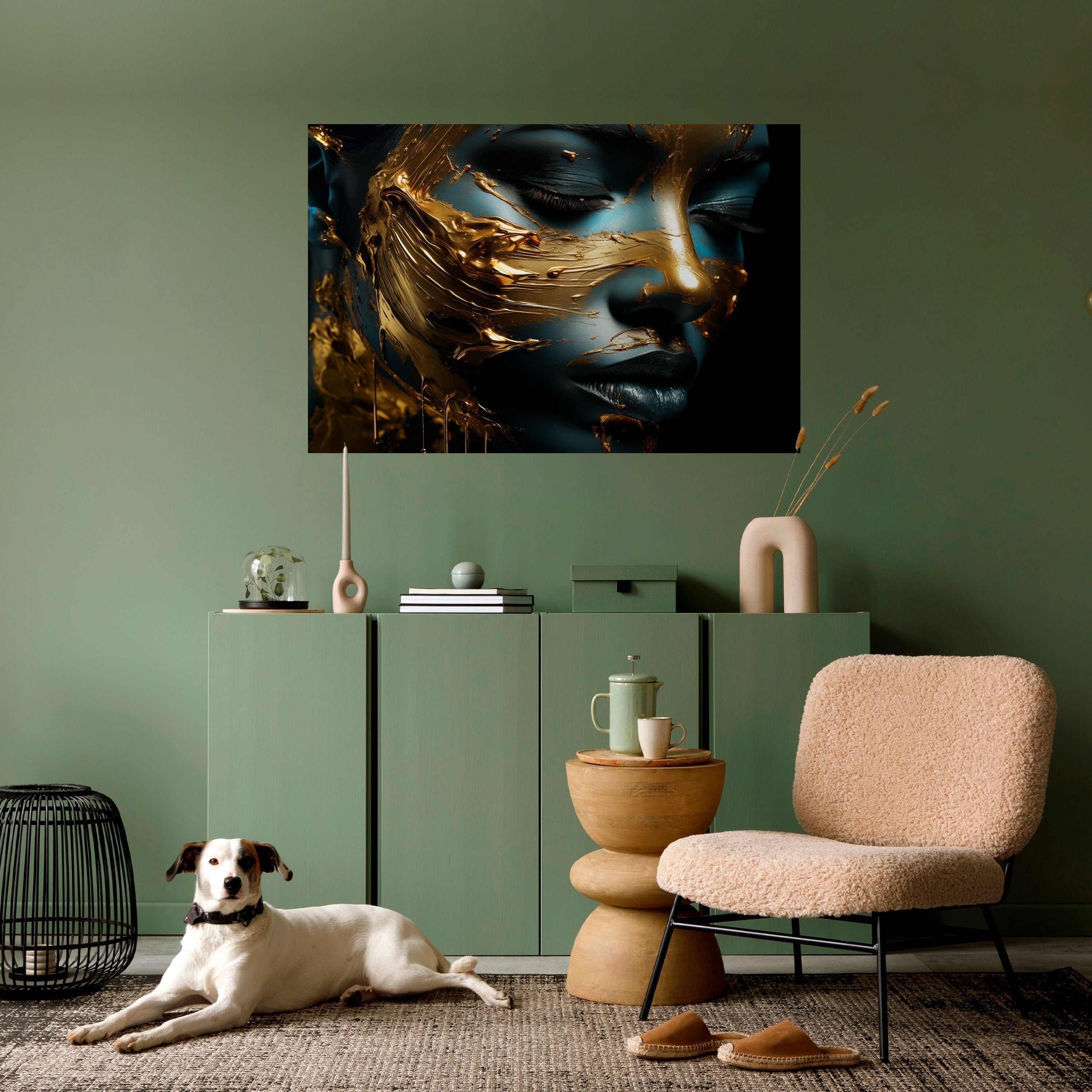 LUSTROUS BEAUTY Peel and Stick Horizontal Poster