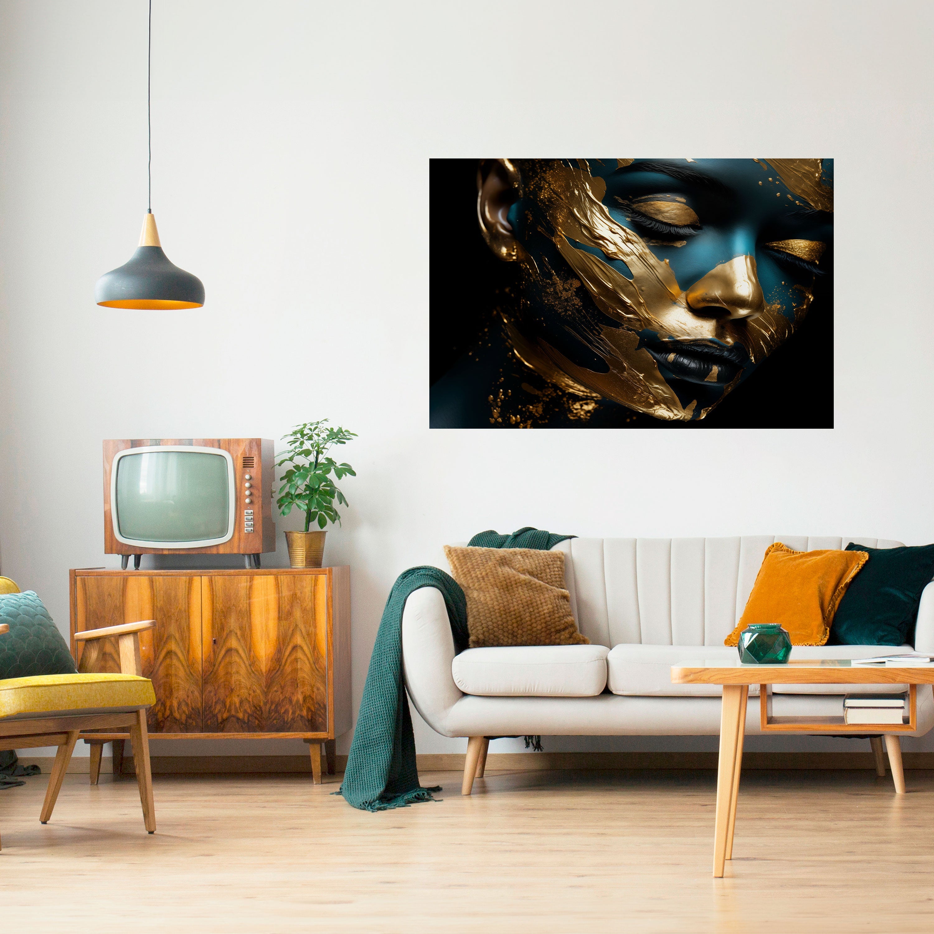 GILDED GRACE Peel and Stick Horizontal Poster