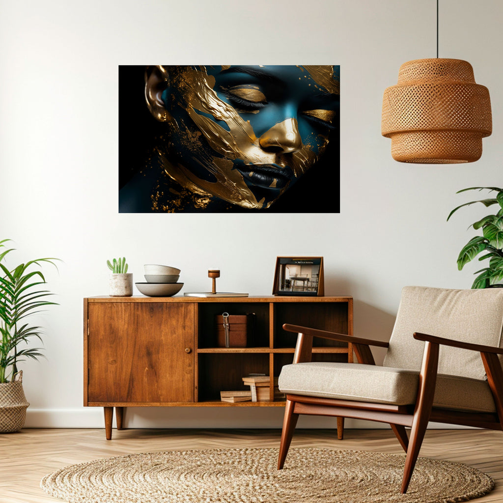 GILDED GRACE Peel and Stick Horizontal Poster