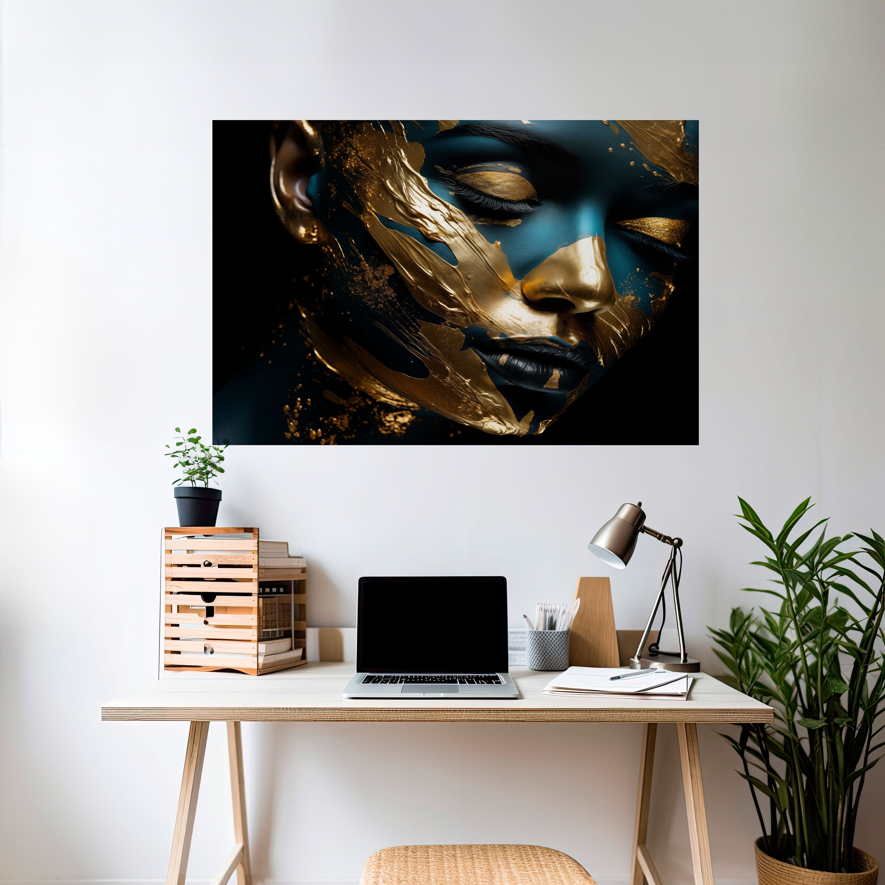 GILDED GRACE Peel and Stick Horizontal Poster