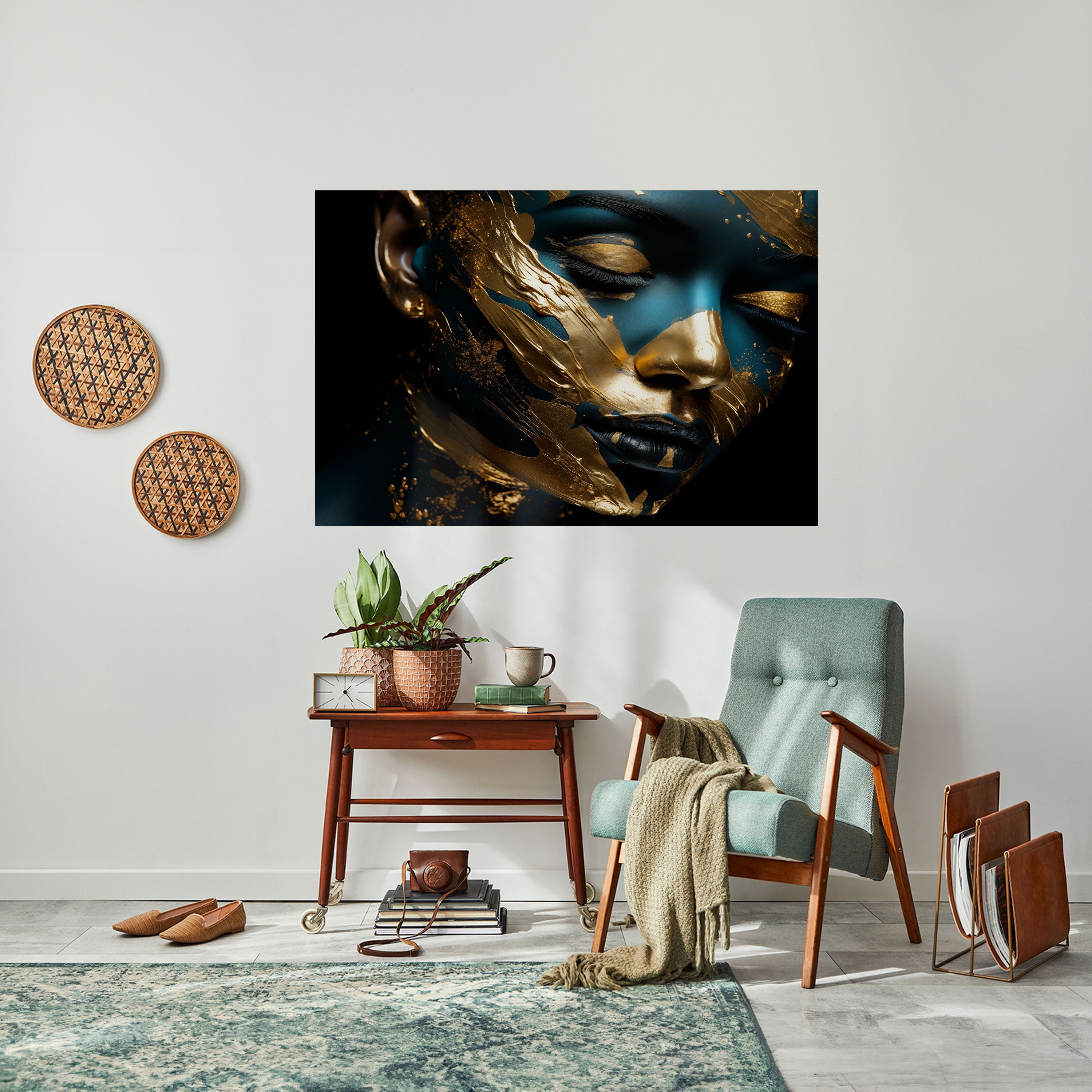 GILDED GRACE Peel and Stick Horizontal Poster