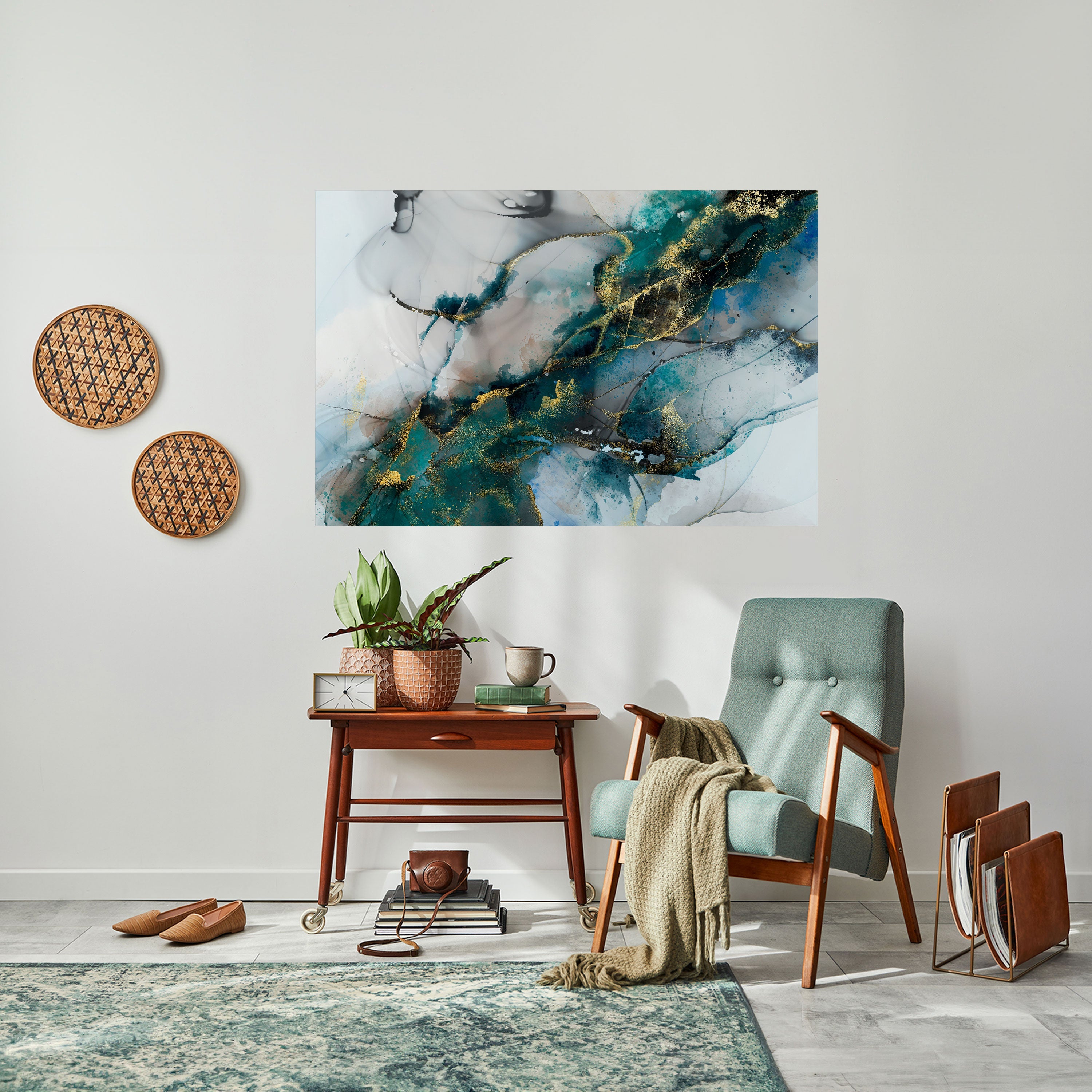 SERENE DRIFT Peel and Stick Horizontal Poster