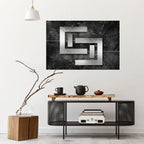 STEEL CAPTURE Peel and Stick Horizontal Poster