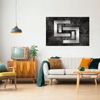 STEEL CAPTURE Peel and Stick Horizontal Poster