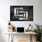 STEEL CAPTURE Peel and Stick Horizontal Poster