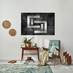 STEEL CAPTURE Peel and Stick Horizontal Poster