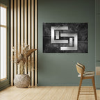 STEEL CAPTURE Peel and Stick Horizontal Poster