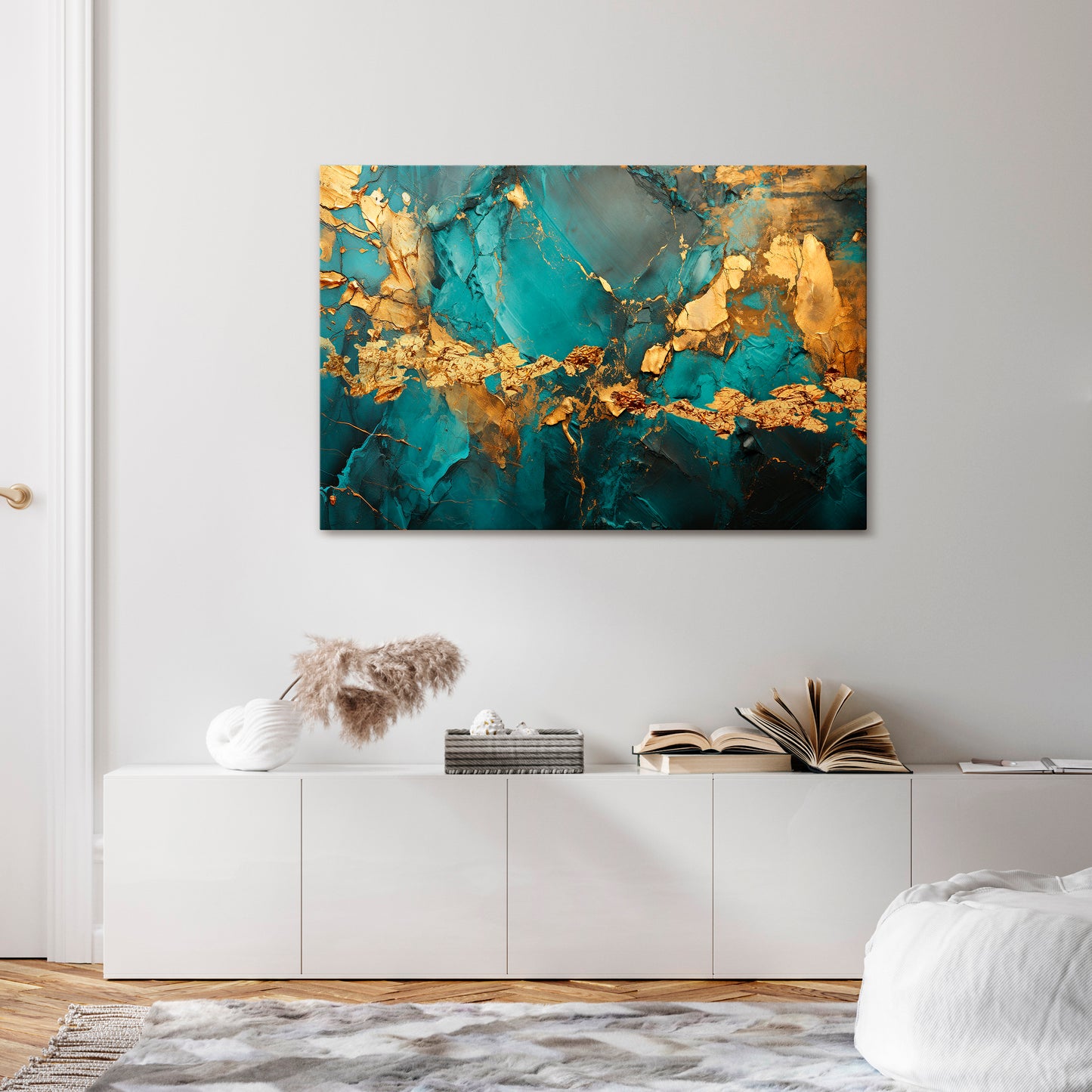 CELESTIAL GOLDRUSH Horizontal Canvas Print