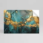 CELESTIAL GOLDRUSH Peel and Stick Horizontal Poster