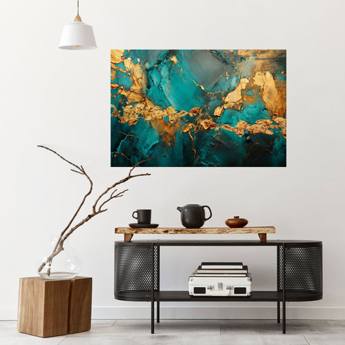 CELESTIAL GOLDRUSH Poster Horizontal Autocolante