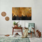 FLUID EMBER Peel and Stick Horizontal Poster