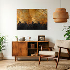 FLUID EMBER Peel and Stick Horizontal Poster