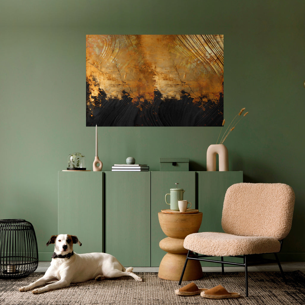 FLUID EMBER Peel and Stick Horizontal Poster