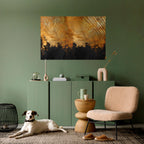 FLUID EMBER Peel and Stick Horizontal Poster