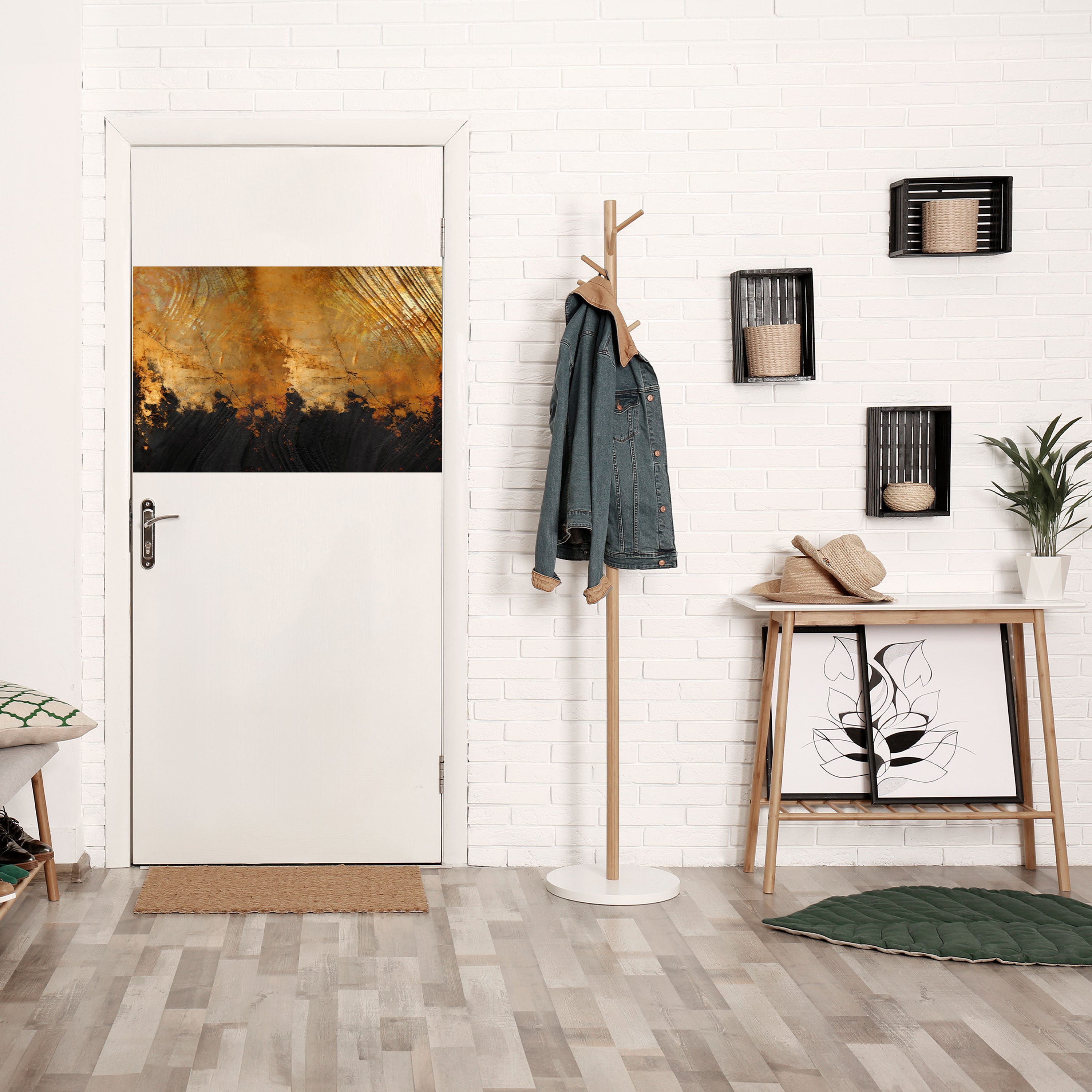 FLUID EMBER Peel and Stick Horizontal Poster