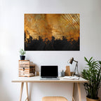 FLUID EMBER Peel and Stick Horizontal Poster