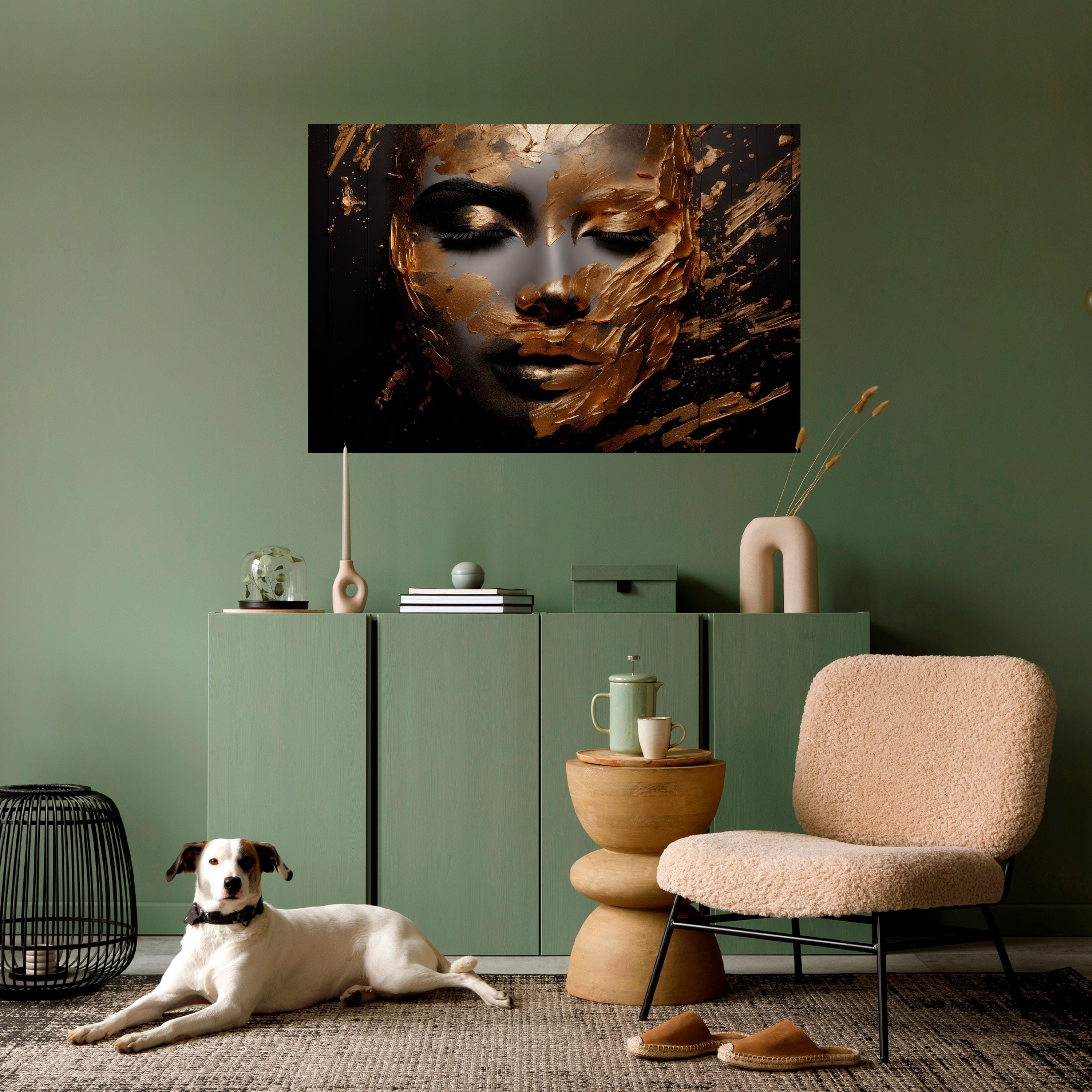 SHIMMERING ELEGANCE Peel and Stick Horizontal Poster