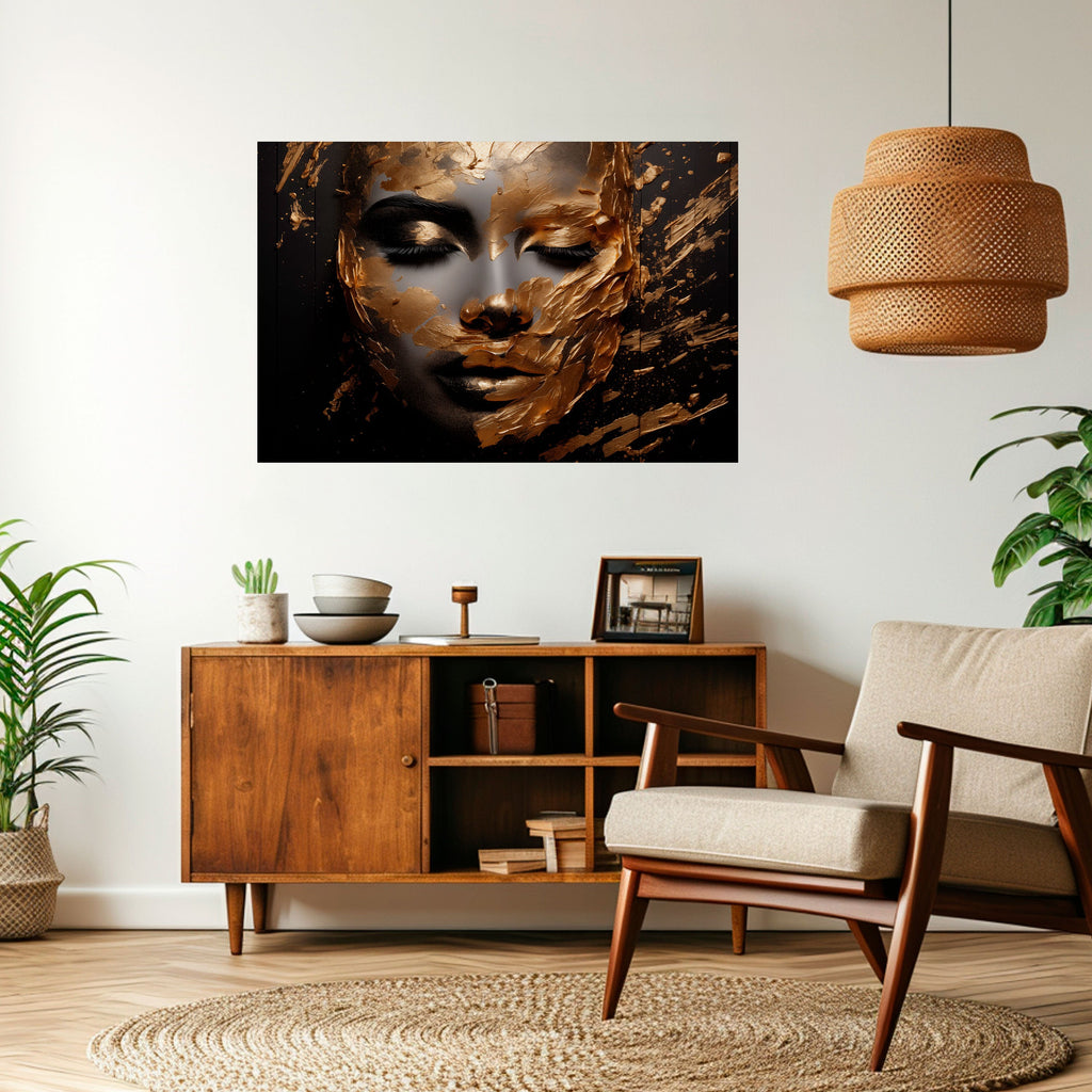 SHIMMERING ELEGANCE Peel and Stick Horizontal Poster