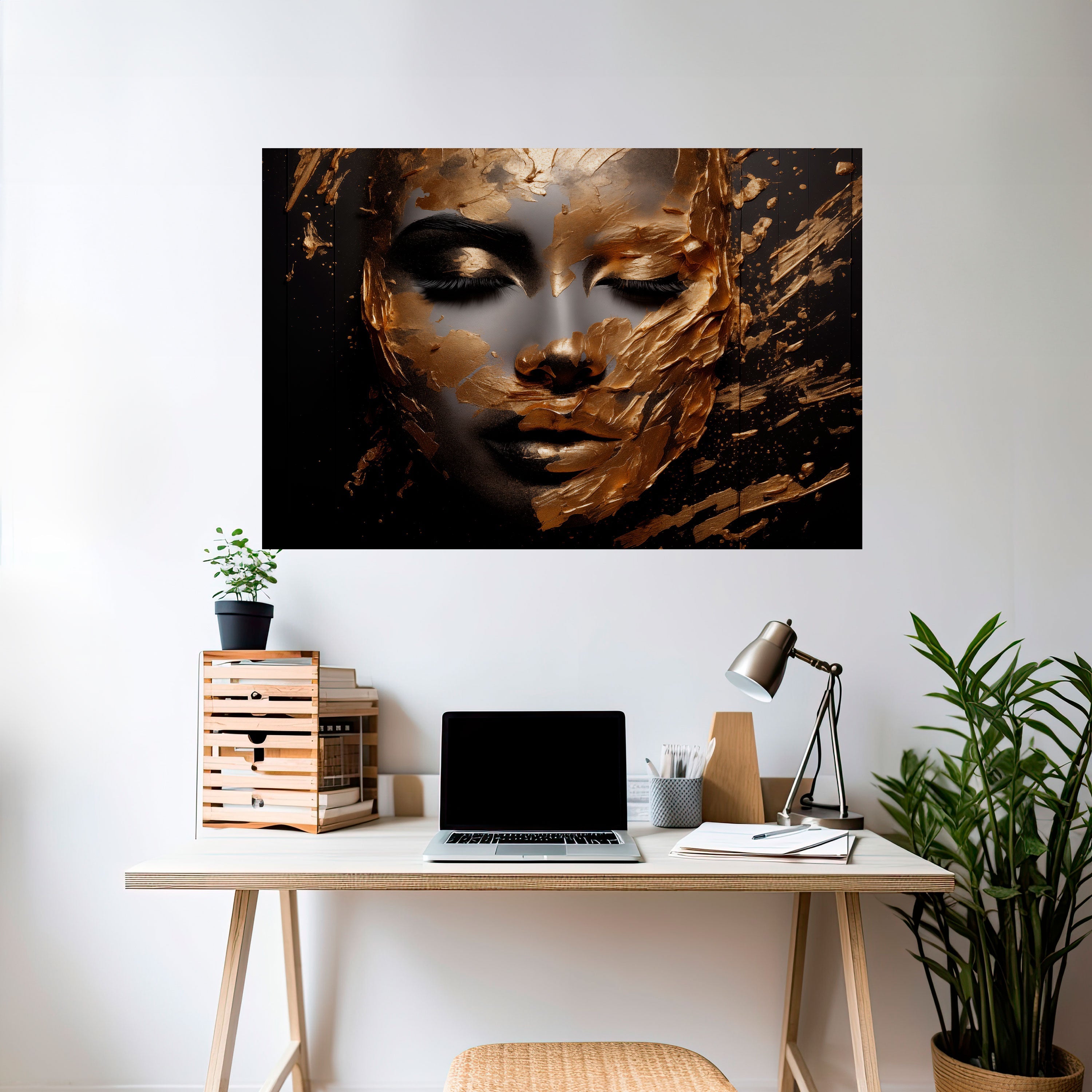 SHIMMERING ELEGANCE Peel and Stick Horizontal Poster