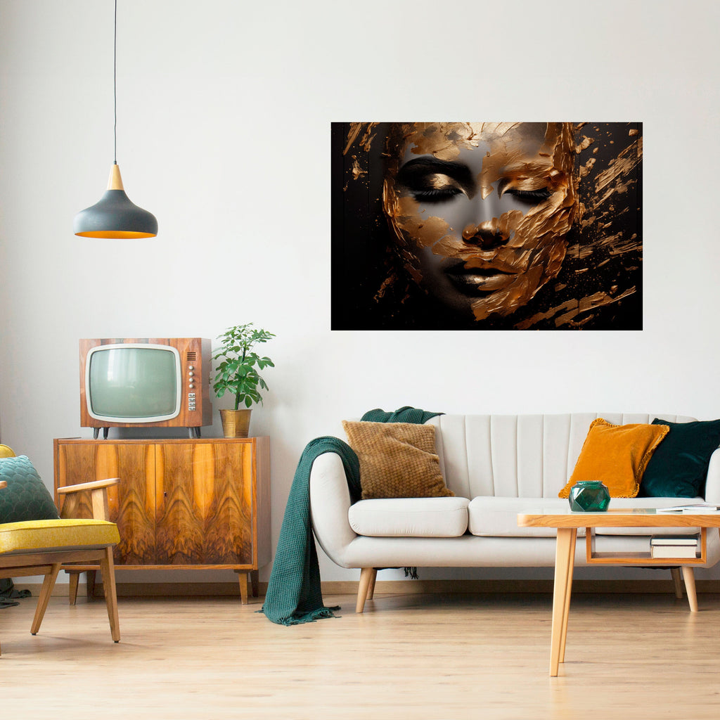 SHIMMERING BEAUTY Peel and Stick Horizontal Poster