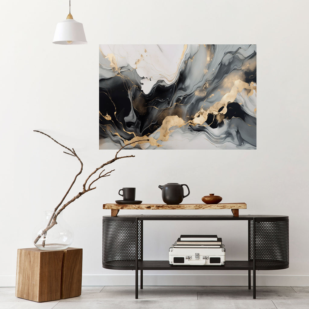 HARMONIOUS VEINS Peel and Stick Horizontal Poster