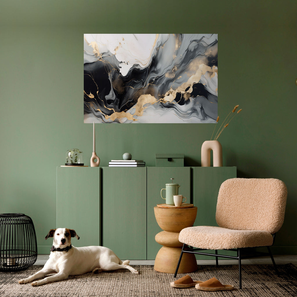 HARMONIOUS VEINS Peel and Stick Horizontal Poster