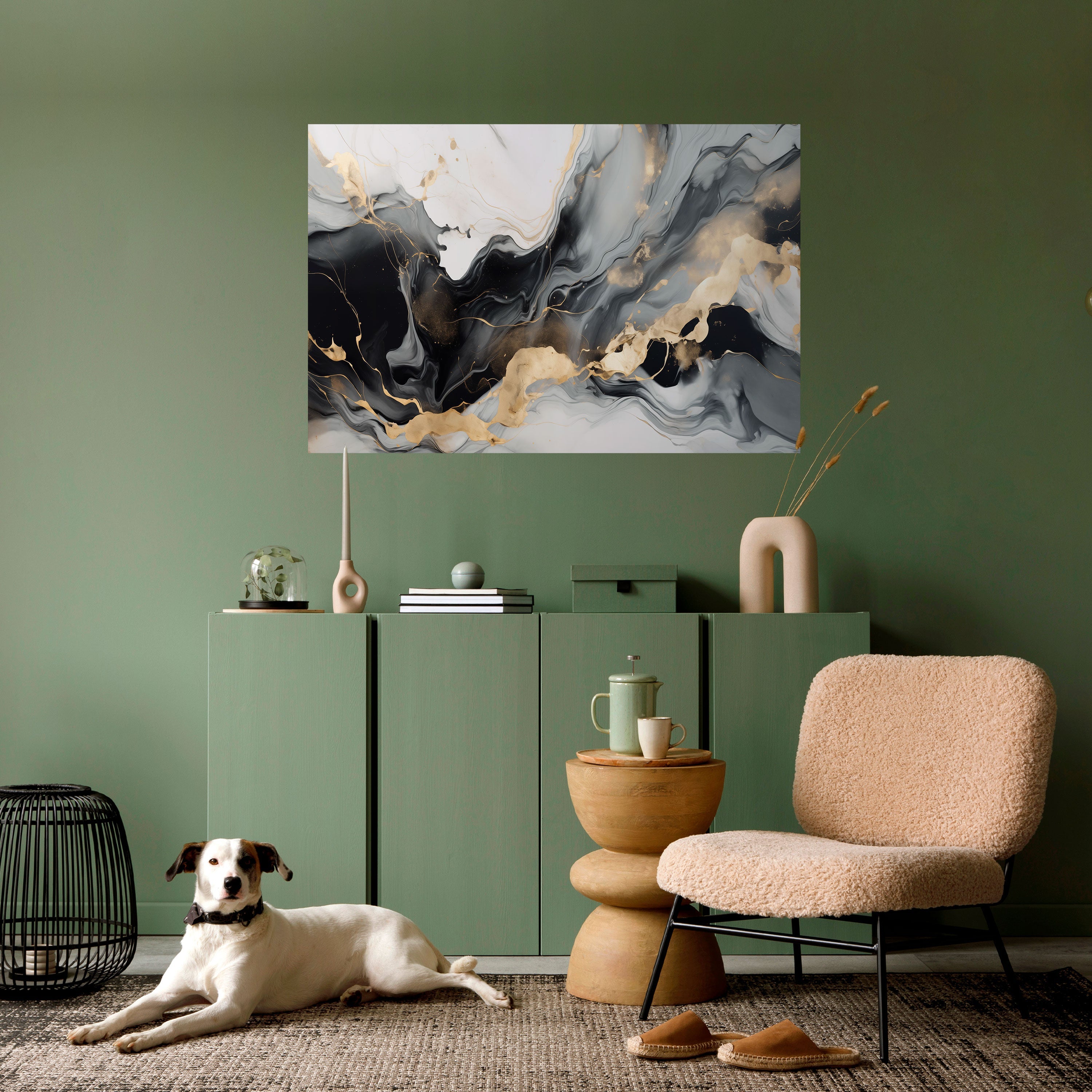 HARMONIOUS VEINS Peel and Stick Horizontal Poster