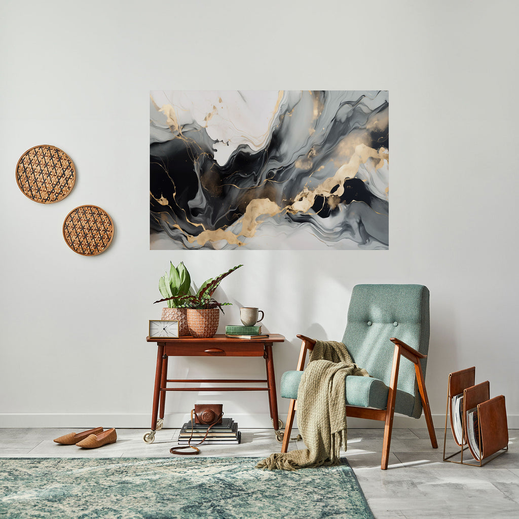 HARMONIOUS VEINS Peel and Stick Horizontal Poster