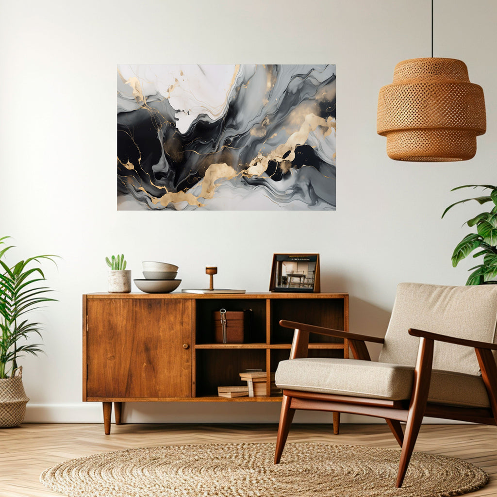 HARMONIOUS VEINS Peel and Stick Horizontal Poster