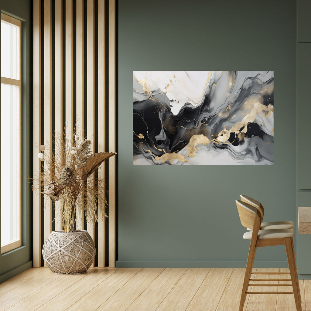 HARMONIOUS VEINS Peel and Stick Horizontal Poster