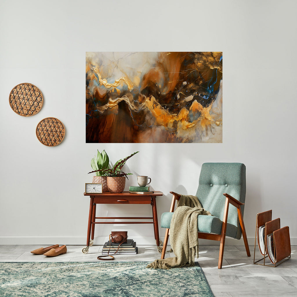 FLUID SYMPHONY Peel and Stick Horizontal Poster