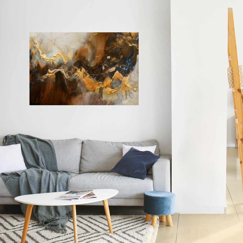 FLUID SYMPHONY Peel and Stick Horizontal Poster