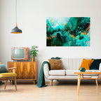 GRACEFUL WAVES Peel and Stick Horizontal Poster