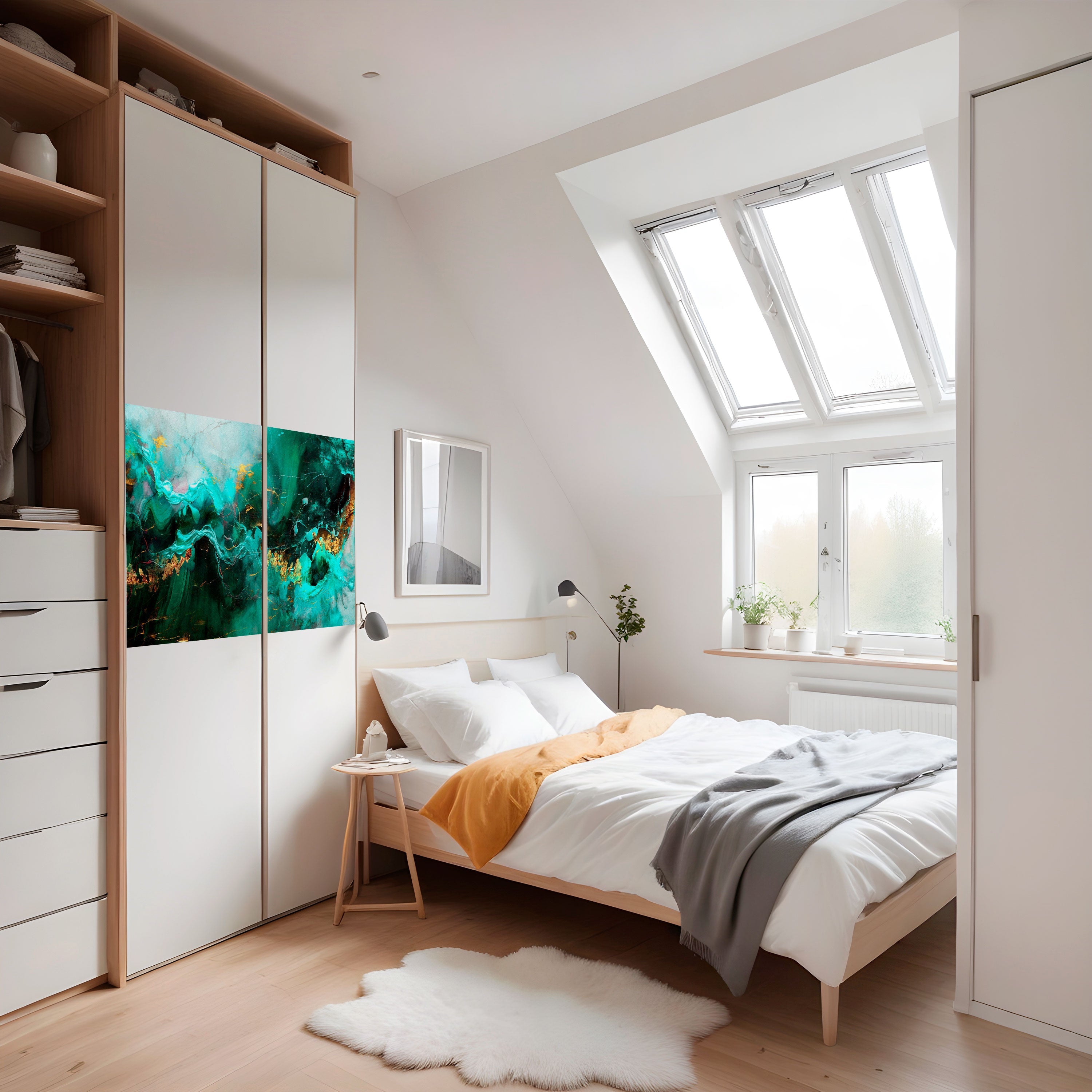 GRACEFUL WAVES Peel and Stick Horizontal Poster