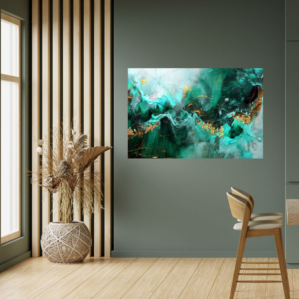 GRACEFUL WAVES Peel and Stick Horizontal Poster