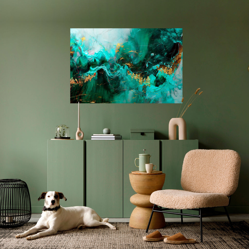 GRACEFUL WAVES Peel and Stick Horizontal Poster