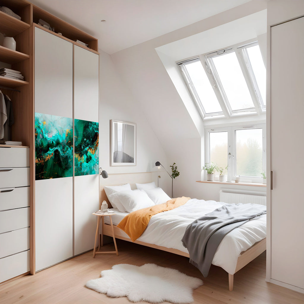 GRACEFUL WAVES Peel and Stick Horizontal Poster