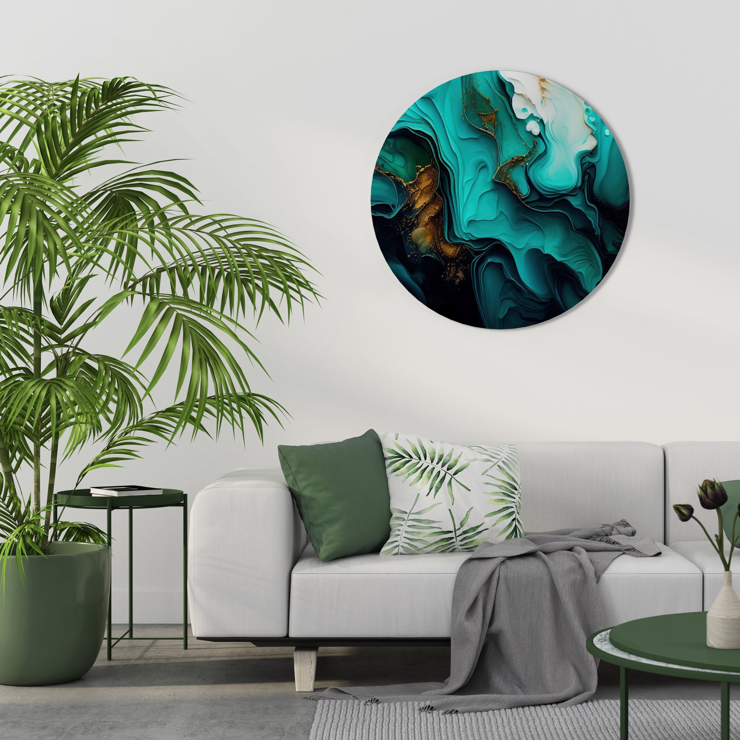 SUBLIME WHIRLS Quadro Redondo Decorativo