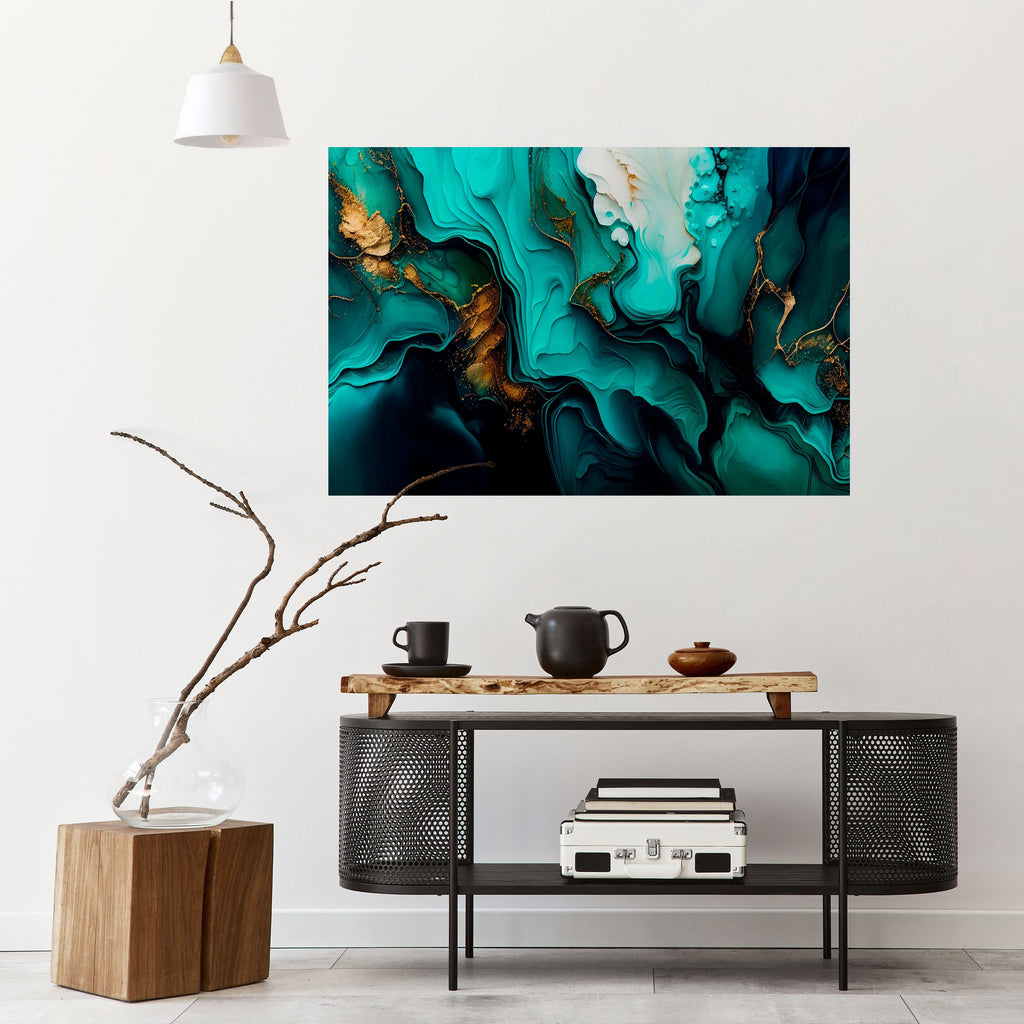 SUBLIME WHIRLS Peel and Stick Horizontal Poster