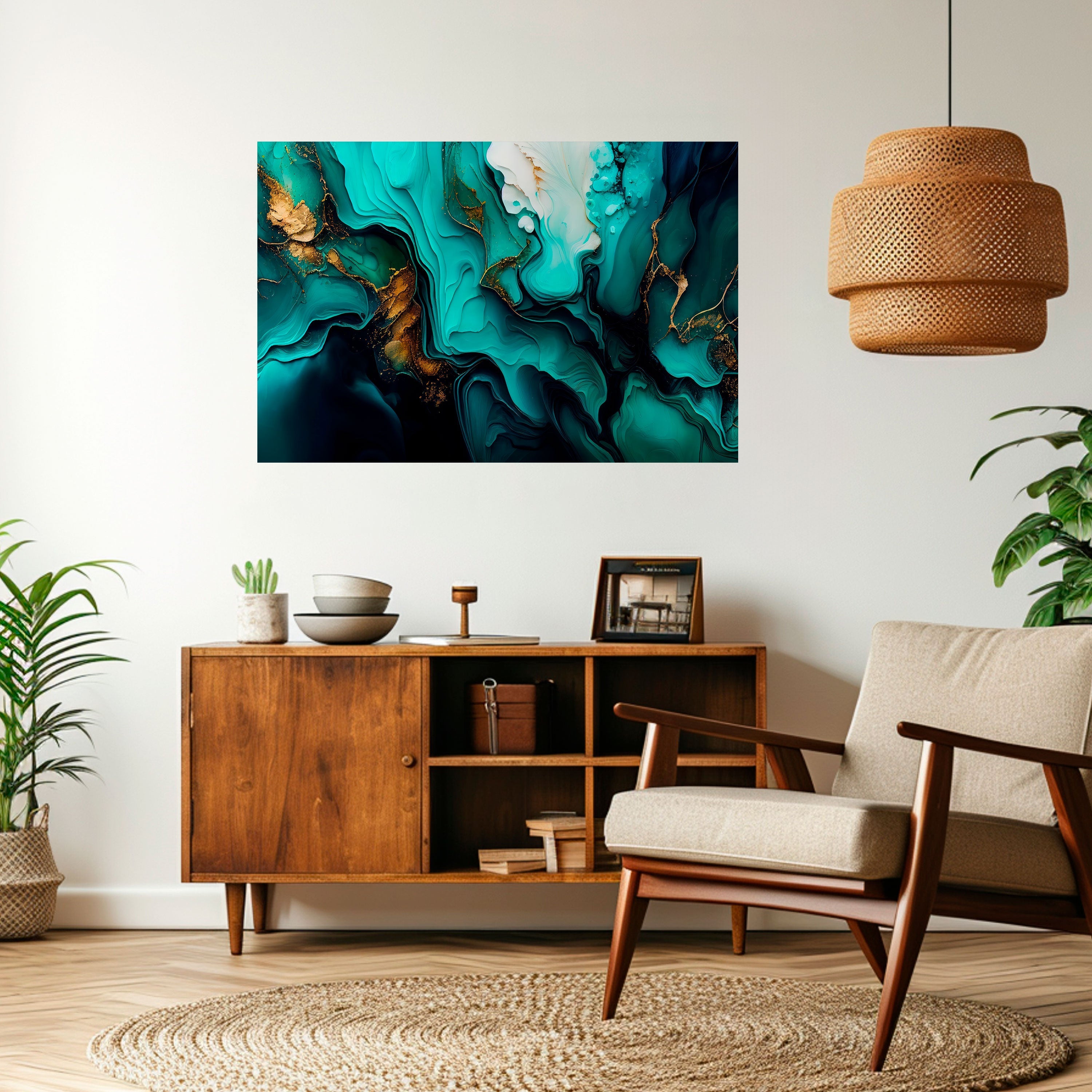 SUBLIME WHIRLS Peel and Stick Horizontal Poster