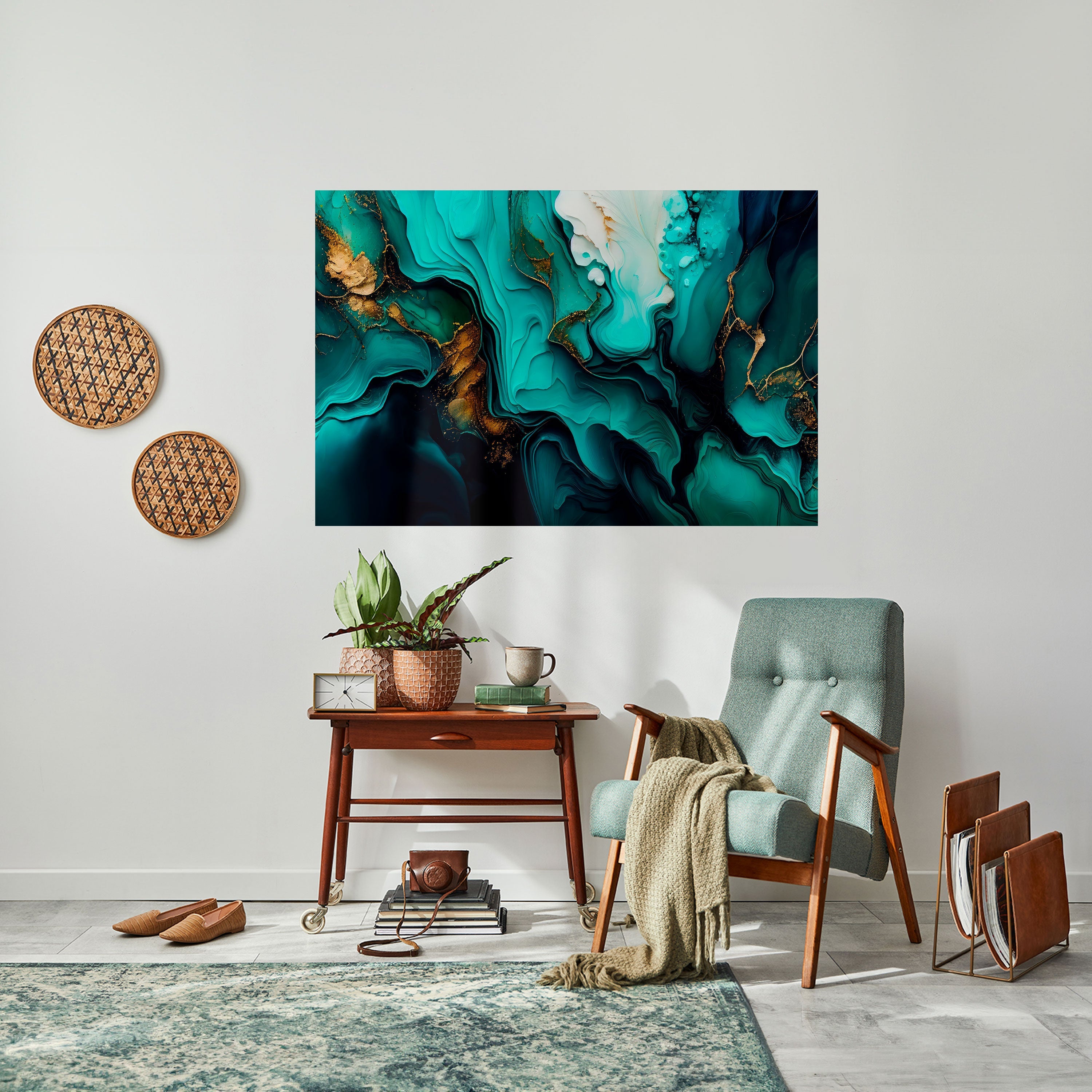 SUBLIME WHIRLS Peel and Stick Horizontal Poster