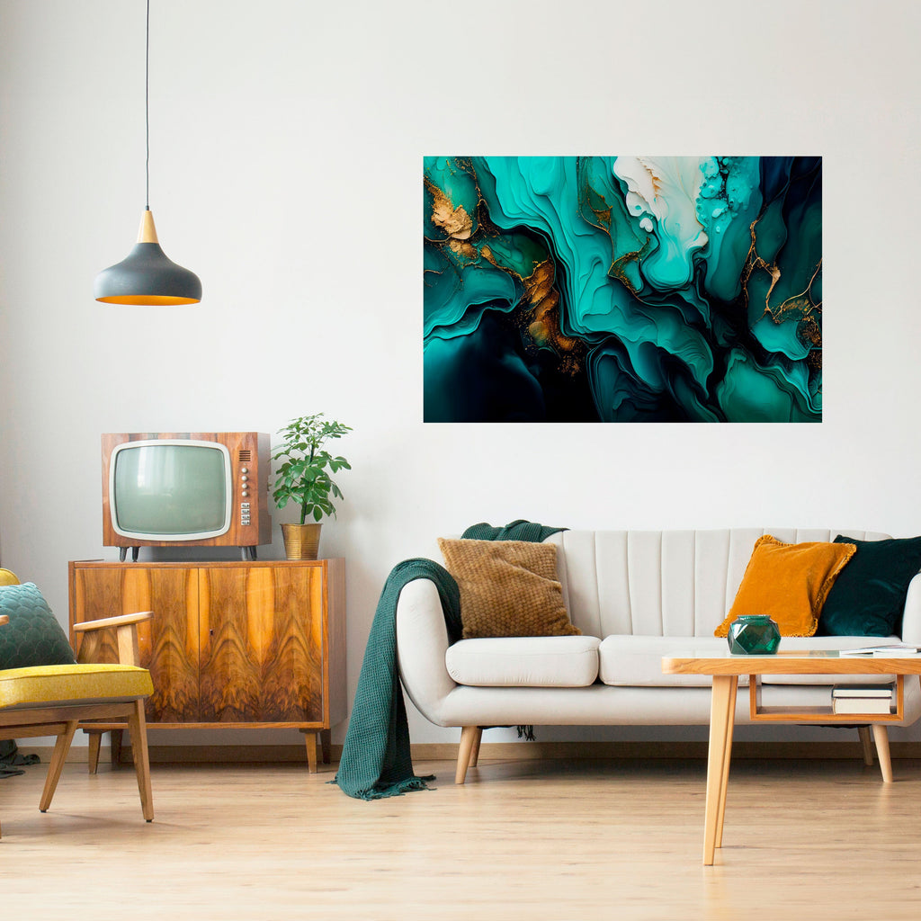 SUBLIME WHIRLS Peel and Stick Horizontal Poster