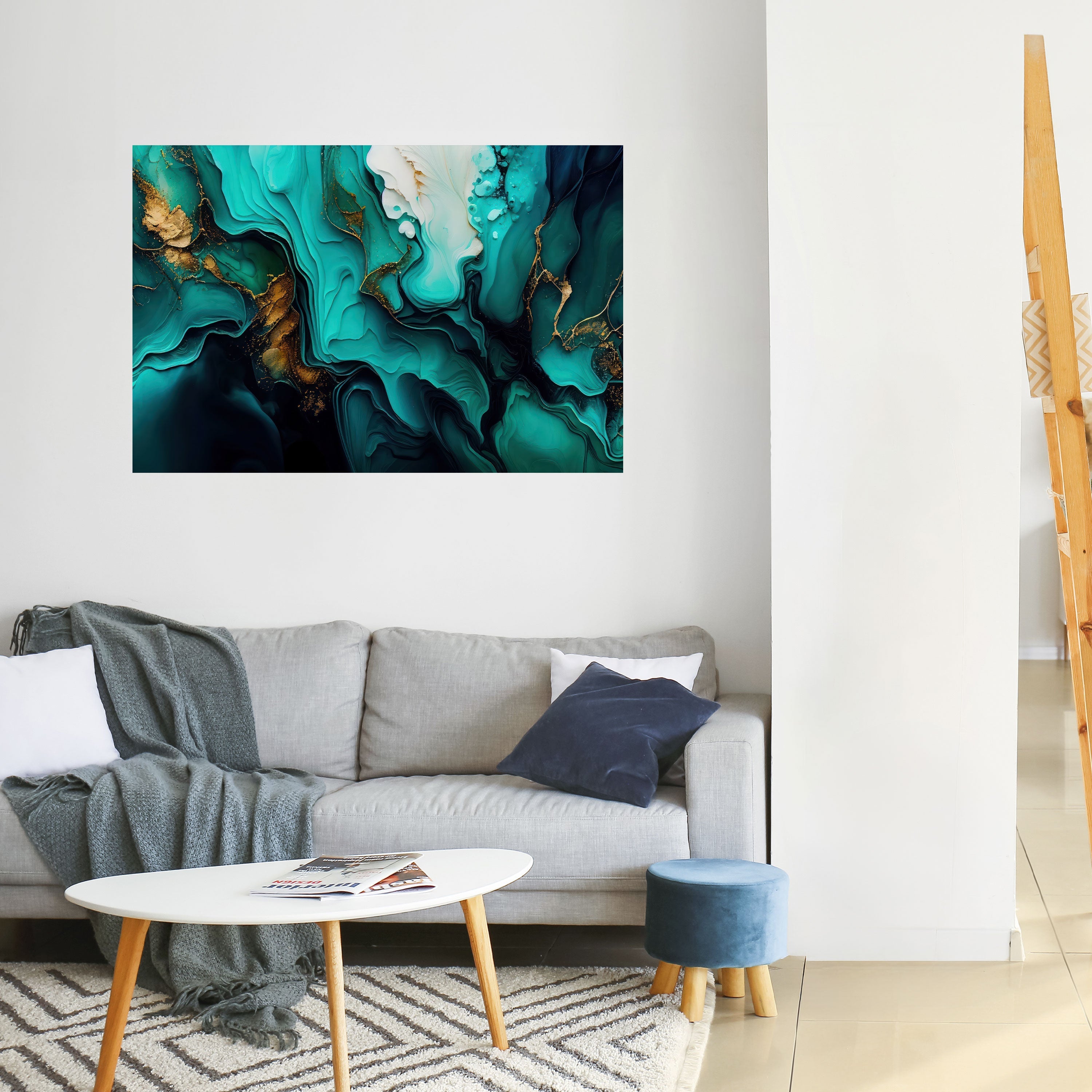 SUBLIME WHIRLS Peel and Stick Horizontal Poster