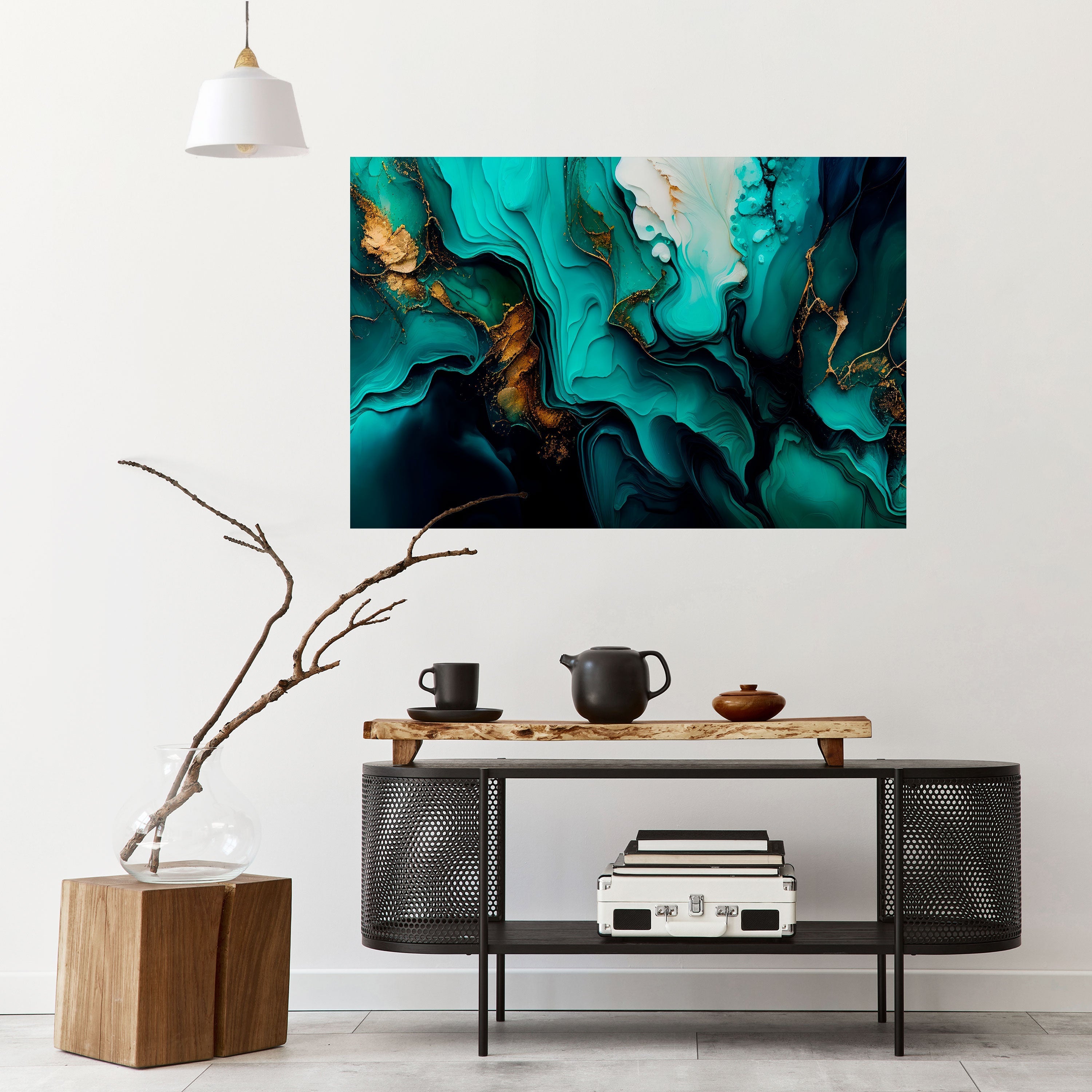 SUBLIME WHIRLS Peel and Stick Horizontal Poster